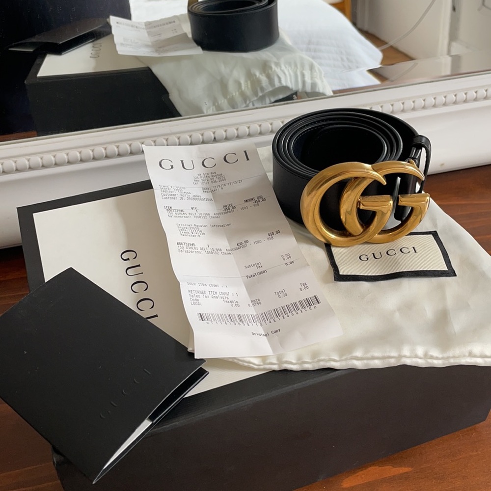 Authentic Gucci Double G Belt